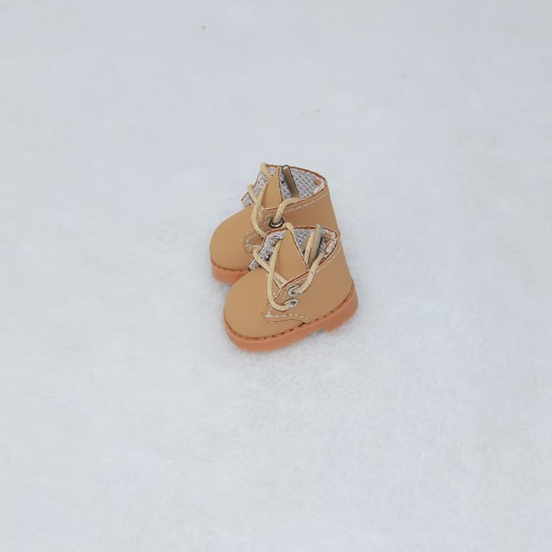 Jojedomo Compatible with Labubu Doll Shoes for 17cm Doll,Shoes Used for Labubu Accessories(GB-Brown) - Image 3